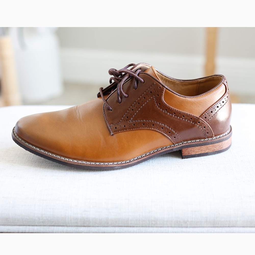 Men's Brown Saddle Shoes Robert David Size 10.5 W New Without Box